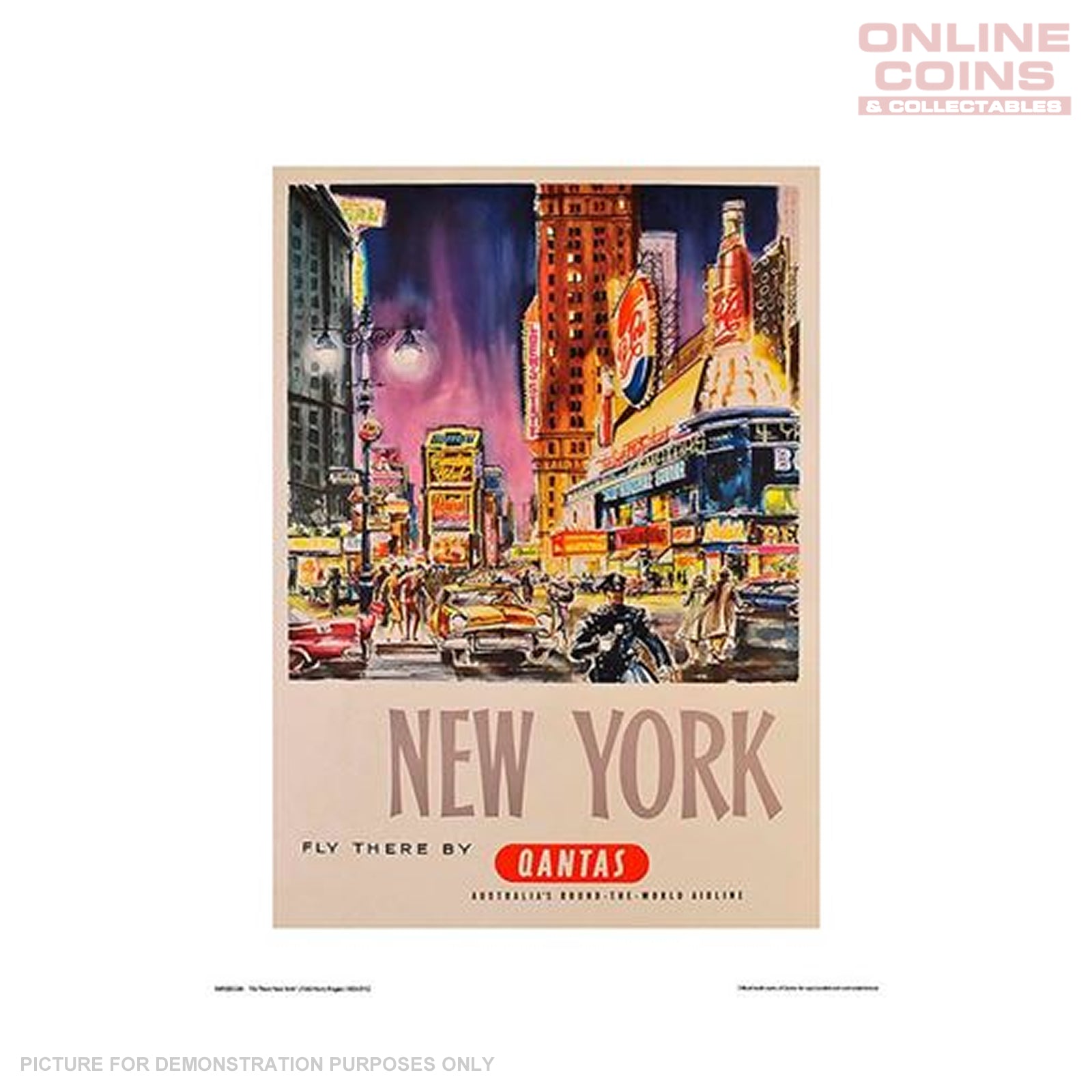 QANTAS Officially Licensed Art Print - Fly There New York